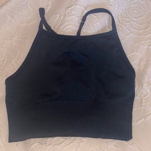 Lululemon cropped tank, black, size 4